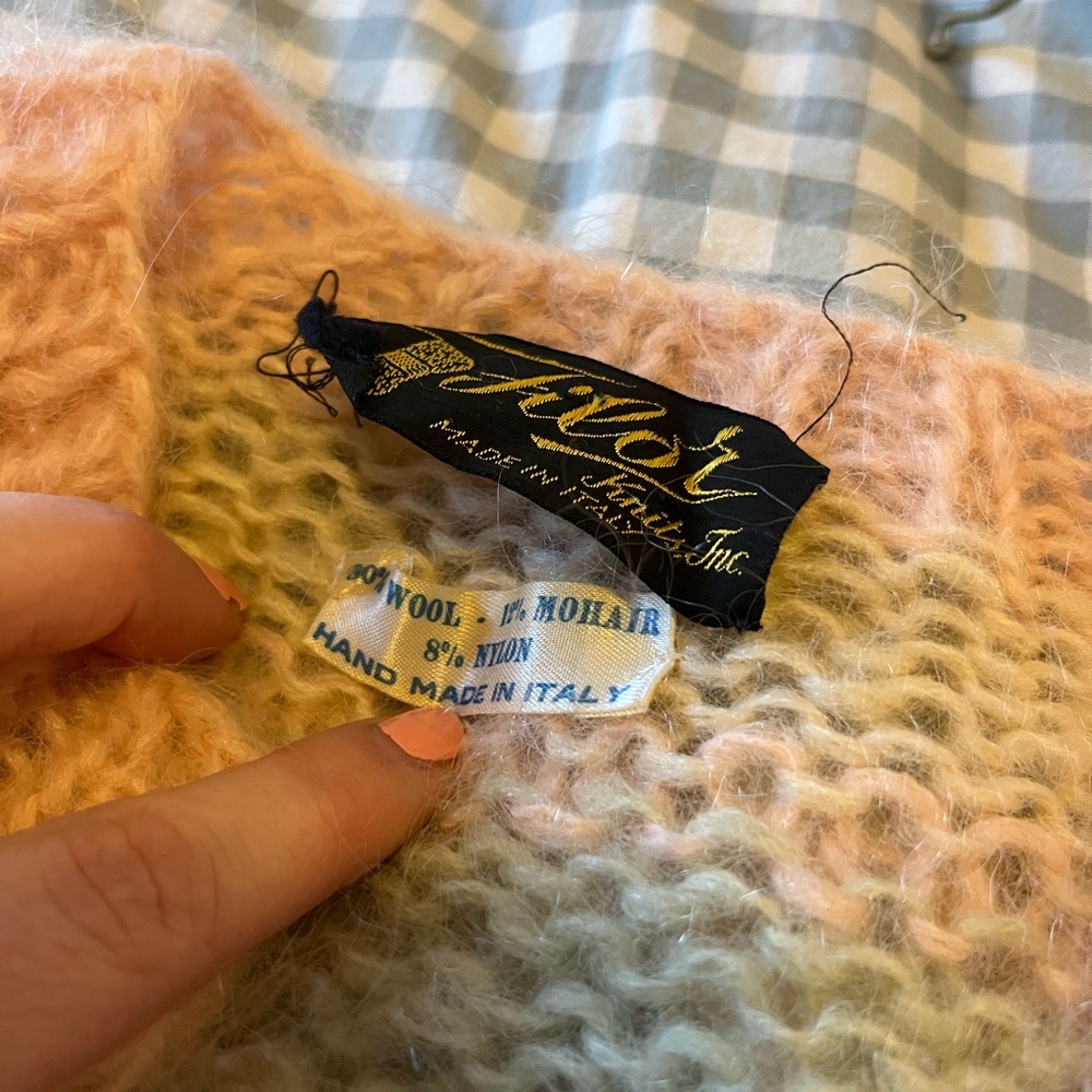 Handmade Italian Colorful Striped Sweater - Picture 2 of 3